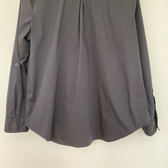 Nine West button  down shirt with roll tab sleeves in a cotton blend, plus size - Picture 9 of 12